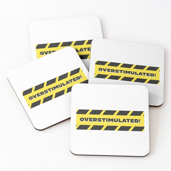 Item preview, Overstimulated — Warning Stripe Sensory Alert Graphic Humor Art designed and sold by lenalenspod.
