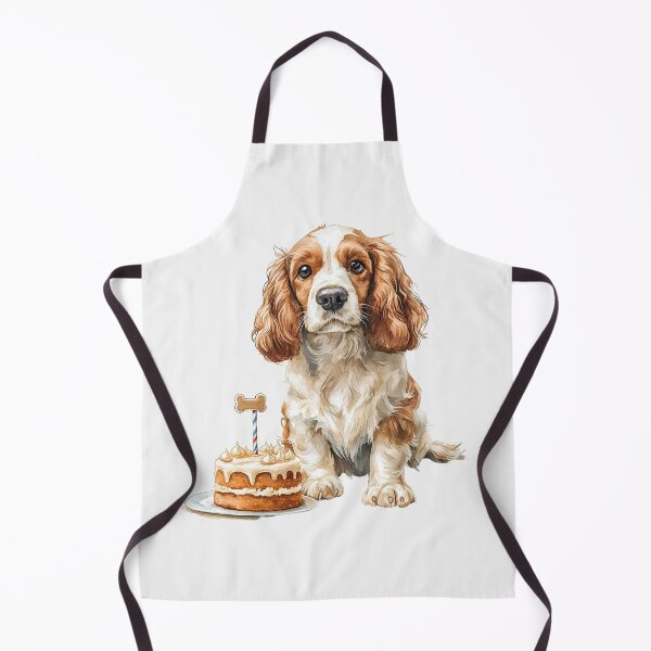 Item preview, Cute English Cocker Spaniel with Birthday Cake designed and sold by Erika Kaisersot.