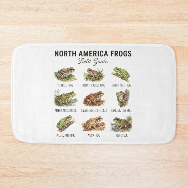 Item preview, North America Frogs Field Guide – Vintage Watercolor designed and sold by raedattia.
