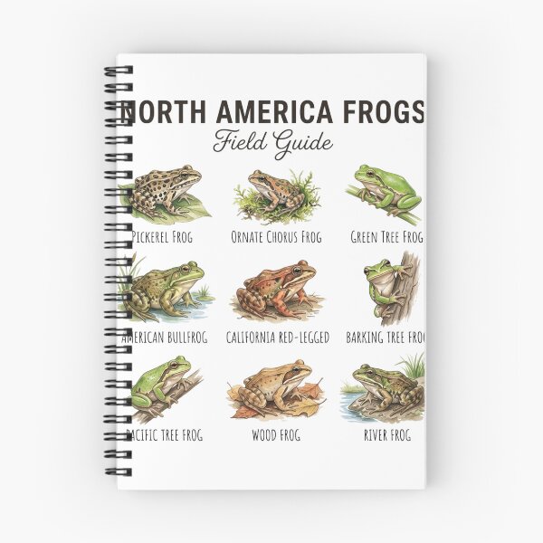 Item preview, North America Frogs Field Guide – Vintage Watercolor designed and sold by raedattia.