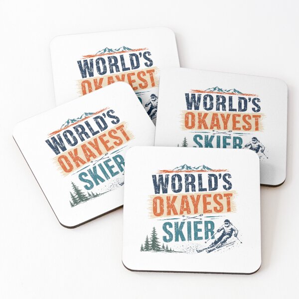 Item preview, World's Okayest Skier Funny Skiing Winter Sport Mountain Hobby designed and sold by RetroMini2026.