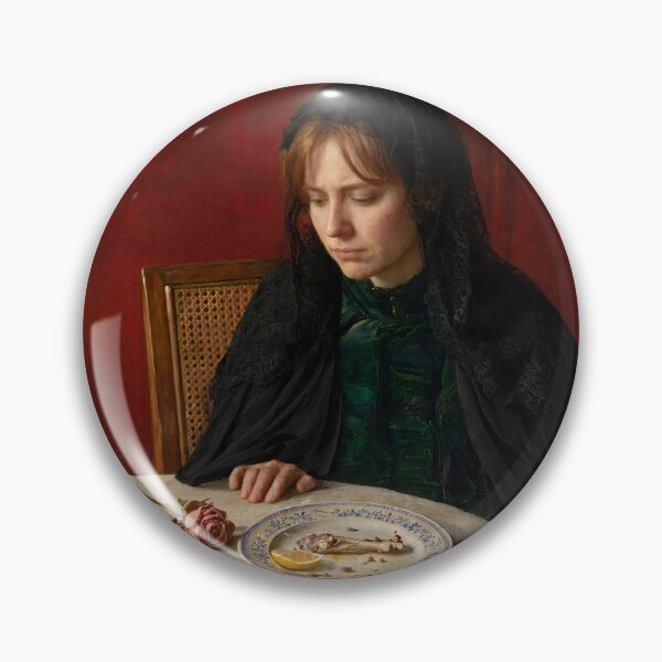 Item preview, Victorian Oil Painting: The Young Widow designed and sold by KALEIDOSCOPE UK.