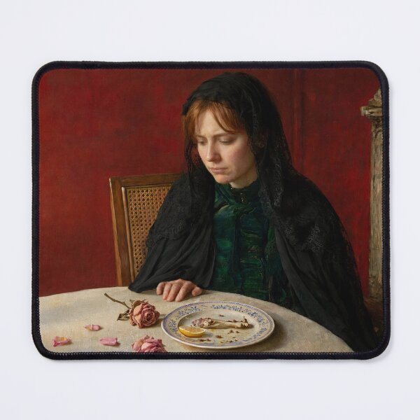 Item preview, Victorian Oil Painting: The Young Widow designed and sold by KALEIDOSCOPE UK.