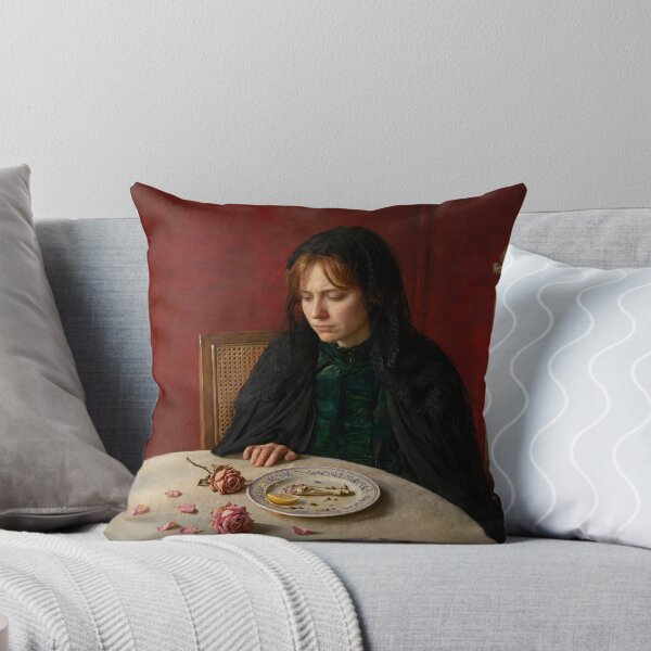 Item preview, Victorian Oil Painting: The Young Widow designed and sold by KALEIDOSCOPE UK.