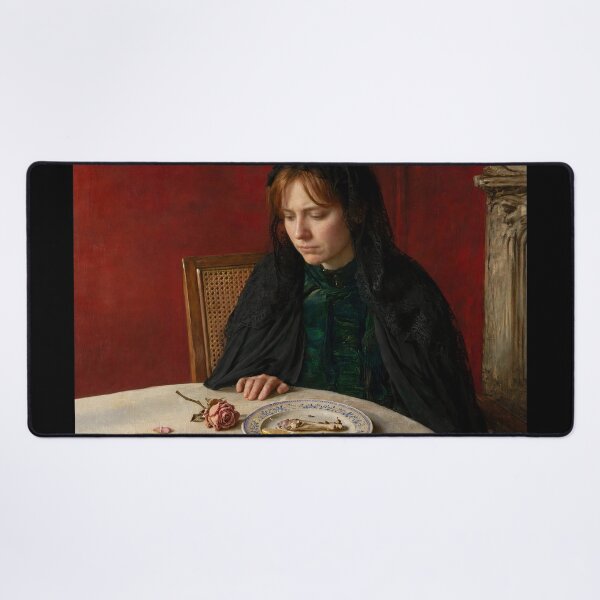 Item preview, Victorian Oil Painting: The Young Widow designed and sold by KALEIDOSCOPE UK.
