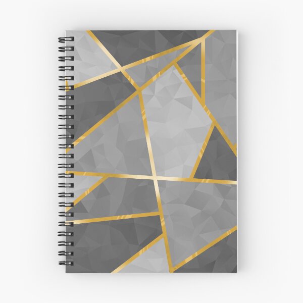 Item preview, Grey Geometric Crystals with Gold Lining designed and sold by SolGalaxyDesign.