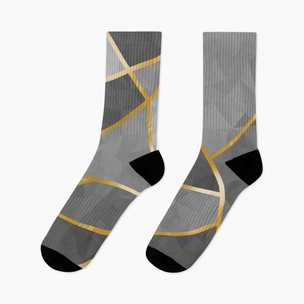 Item preview, Grey Geometric Crystals with Gold Lining designed and sold by SolGalaxyDesign.