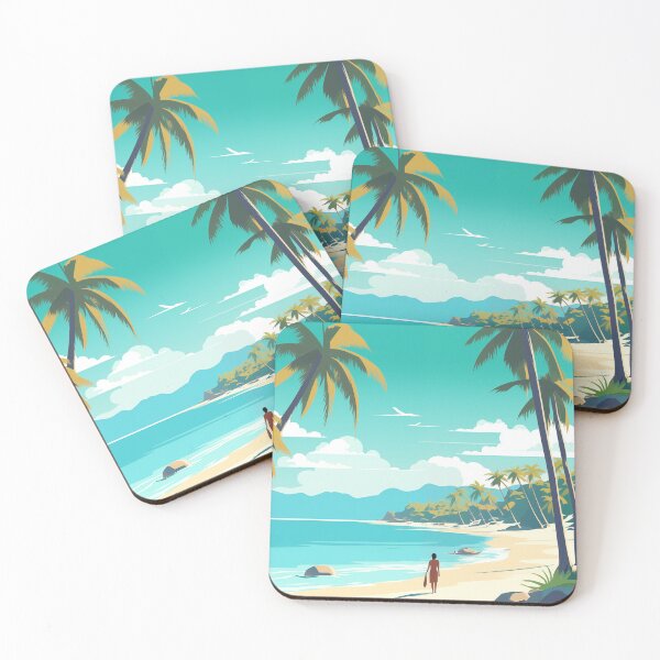 Item preview, Philippines Tropical Beach Shoreline Travel Art designed and sold by MarkedArtPrints.
