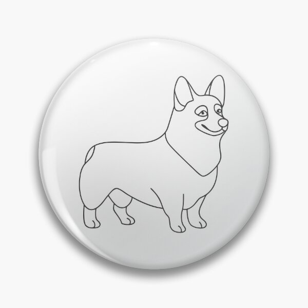 Item preview, Corgi Freundlich Line Art Geschenk designed and sold by OneLine Studio.
