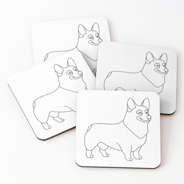 Item preview, Corgi Freundlich Line Art Geschenk designed and sold by OneLine Studio.