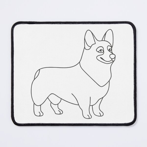 Item preview, Corgi Freundlich Line Art Geschenk designed and sold by OneLine Studio.