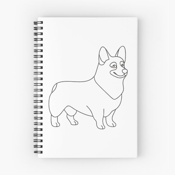 Item preview, Corgi Freundlich Line Art Geschenk designed and sold by OneLine Studio.