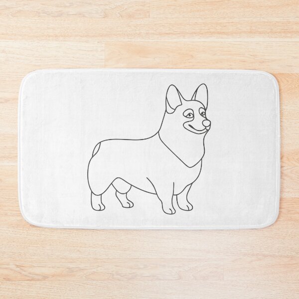 Item preview, Corgi Freundlich Line Art Geschenk designed and sold by OneLine Studio.
