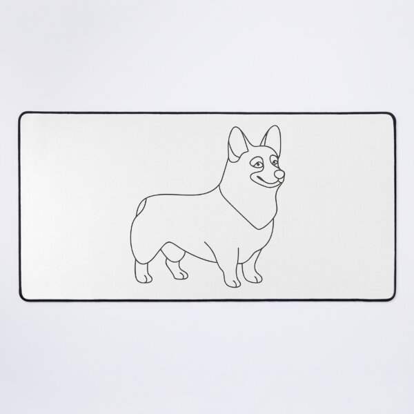 Artikelvorschau, Corgi Freundlich Line Art Geschenk entworfen und verkauft von OneLine Studio.