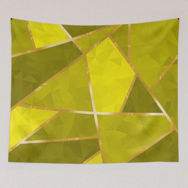 Item preview, Yellow Geometric Crystals with Gold Lining designed and sold by SolGalaxyDesign.