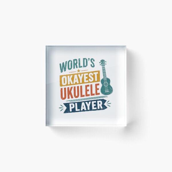 Item preview, World's Okayest Ukulele Player Music Instrument Hobbyist designed and sold by RetroMini2026.