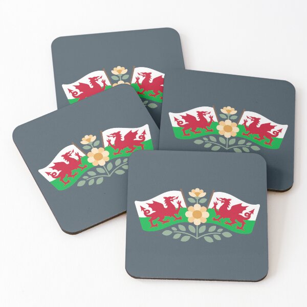 Item preview, Wales Flag Folk Motif – © heidiannemorris Scandinavian Folk Art designed and sold by FOLK ART FUSION by heidiannemorris.