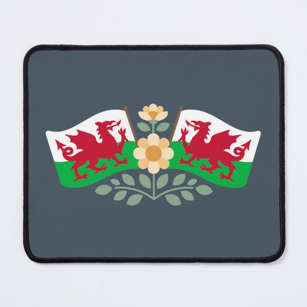 Item preview, Wales Flag Folk Motif – © heidiannemorris Scandinavian Folk Art designed and sold by FOLK ART FUSION.