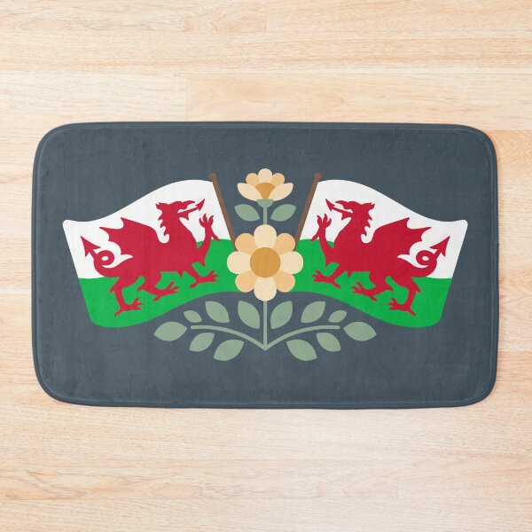 Item preview, Wales Flag Folk Motif – © heidiannemorris Scandinavian Folk Art designed and sold by FOLK ART FUSION.