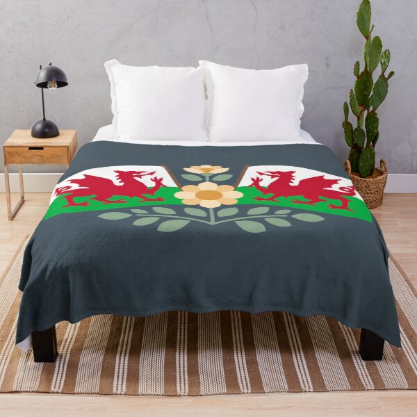 Item preview, Wales Flag Folk Motif – © heidiannemorris Scandinavian Folk Art designed and sold by FOLK ART FUSION by heidiannemorris.
