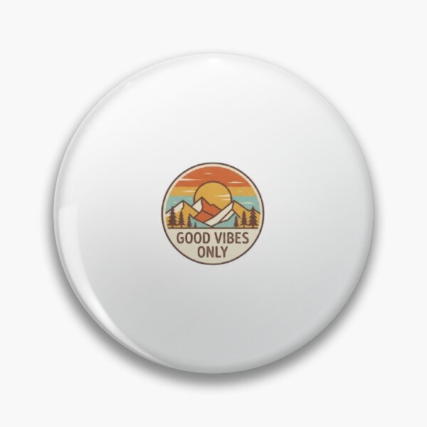 Item preview,  Retro Mountain Sunset Good Vibes Only Vintage Adventure Design designed and sold by skpcreation.