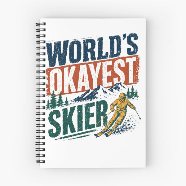 Item preview, World's Okayest Skier Skiing Humor Winter Sports designed and sold by RetroMini2026.