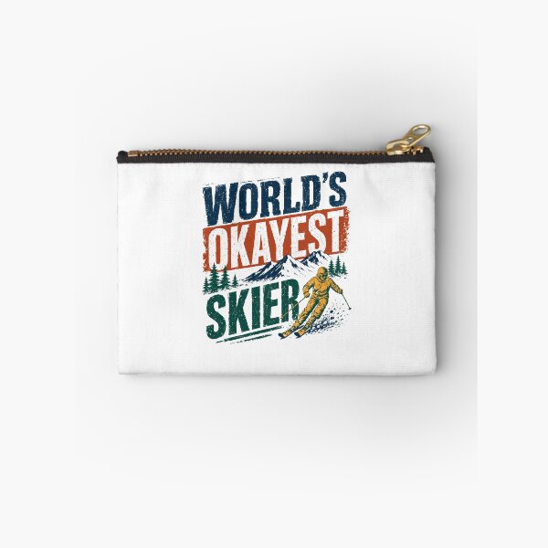Item preview, World's Okayest Skier Skiing Humor Winter Sports designed and sold by RetroMini2026.