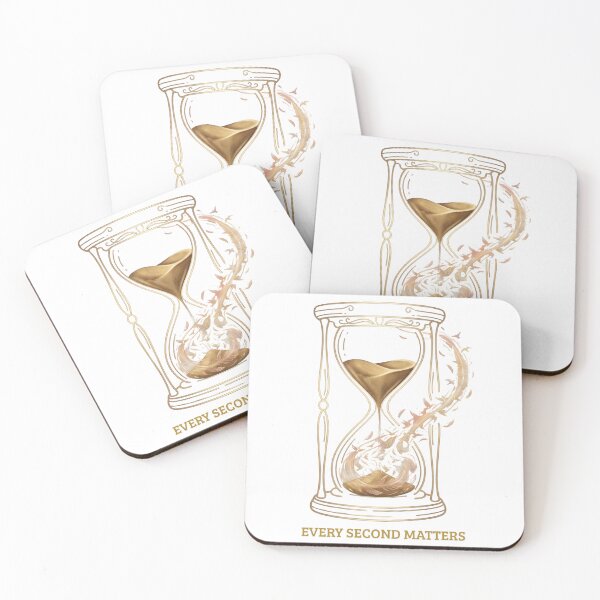 Item preview, Every Second Matters – Elegant Hourglass with Golden Feathers | Motivational Dark Academia Design designed and sold by Studio_21.