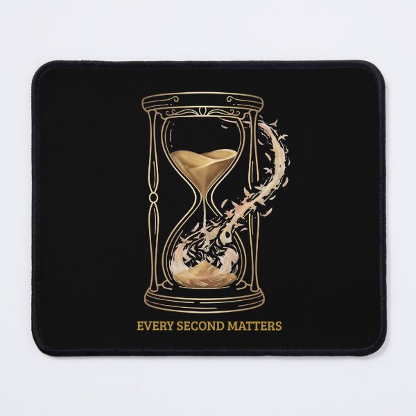 Item preview, Every Second Matters – Elegant Hourglass with Golden Feathers | Motivational Dark Academia Design designed and sold by Studio_21.