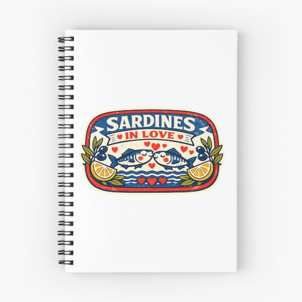 Item preview, Sardines In Love Cute Vintage Mediterranean Romantic Coastal Summer Gift designed and sold by Artycom.