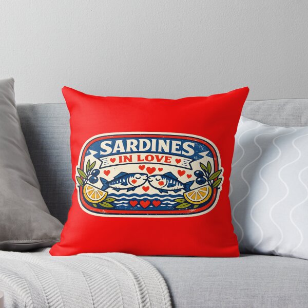 Item preview, Sardines In Love Cute Vintage Mediterranean Romantic Coastal Summer Gift designed and sold by Artycom.