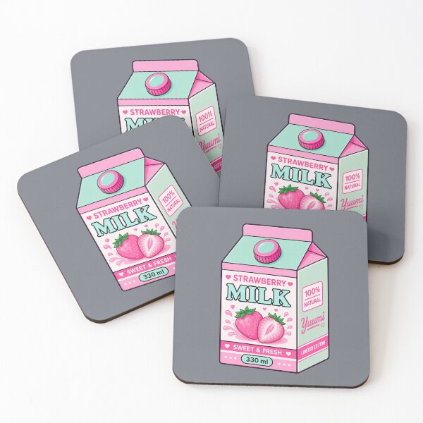 Item preview, Kawaii Strawberry Milk Carton | Cute Pastel Pink Drink Aesthetic designed and sold by Aimetoi.