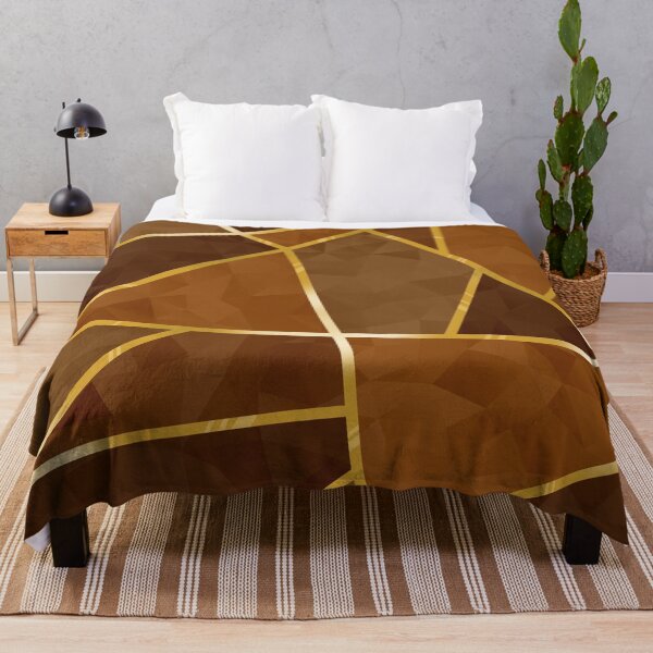 Item preview, Brown Geometric Crystals with Gold Lining designed and sold by SolGalaxyDesign.