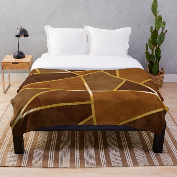 Item preview, Brown Geometric Crystals with Gold Lining designed and sold by SolGalaxyDesign.