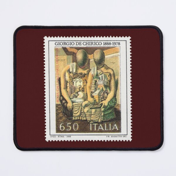Item preview, Giorgio De Chirico The Archaeologists Vintage Italian Stamp designed and sold by Schulz Lightprint Studio.