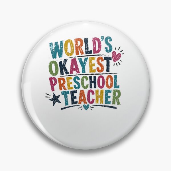 Item preview, World's Okayest Preschool Teacher Funny Educator Gift designed and sold by RetroMini2026.