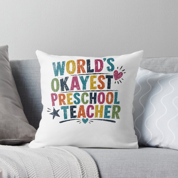 Item preview, World's Okayest Preschool Teacher Funny Educator Gift designed and sold by RetroMini2026.