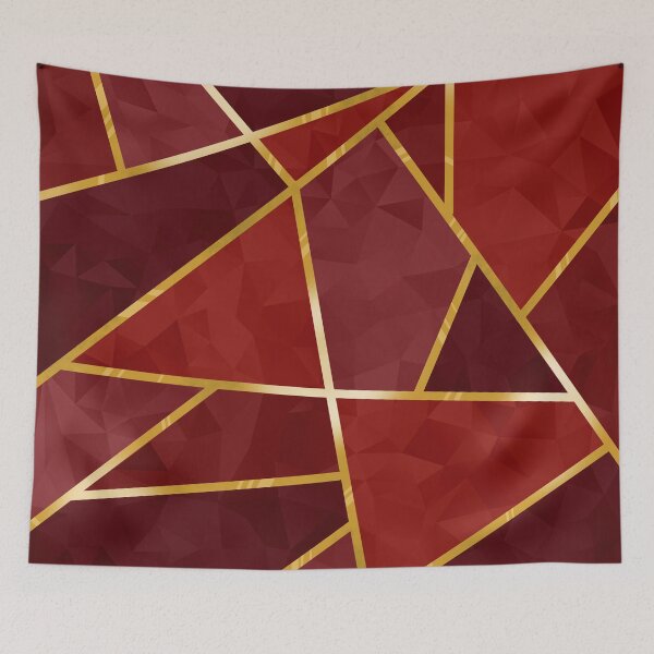 Item preview, Red Geometric Crystals with Gold Lining designed and sold by SolGalaxyDesign.