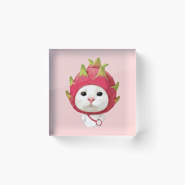 Item preview, Cute Dragon Fruit Cat - Adorable Kitten in Fruit Costume Kawaii Art designed and sold by arfindo-indra.