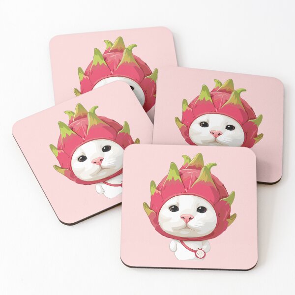 Item preview, Cute Dragon Fruit Cat - Adorable Kitten in Fruit Costume Kawaii Art designed and sold by arfindo-indra.