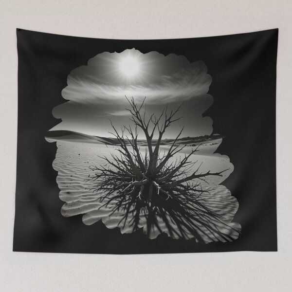 Item preview, A solitary plant in the desert - 2 designed and sold by Universe-of-Merch.