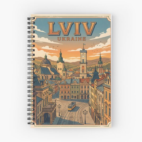 Item preview, Lviv Ukraine Vintage Travel Poster designed and sold by Ar0undTheW0rld.