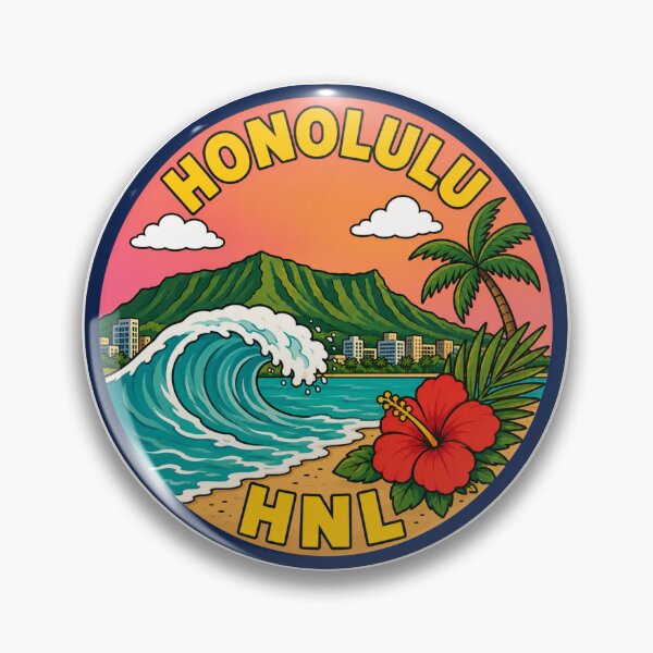 Item preview, Honolulu HNL Airport Code Travel Sticker designed and sold by Martin's_Design.