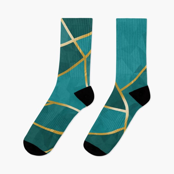 Item preview, Teal Geometric Crystals with Gold Lining designed and sold by SolGalaxyDesign.