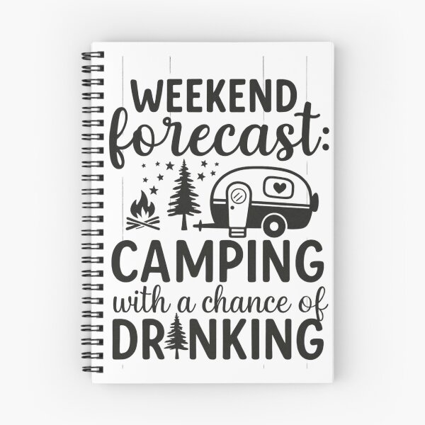 Item preview, Weekend Forecast: Camping with a Chance of Drinking – Funny Camping & RV Lover Design designed and sold by Palette & Hue.