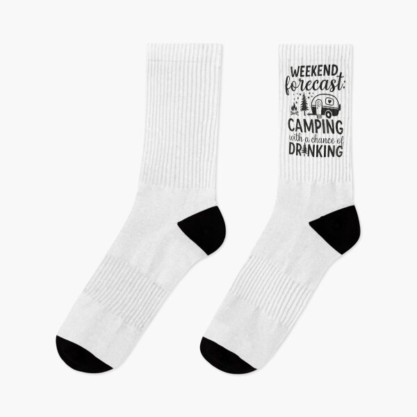 Item preview, Weekend Forecast: Camping with a Chance of Drinking – Funny Camping & RV Lover Design designed and sold by Palette & Hue.