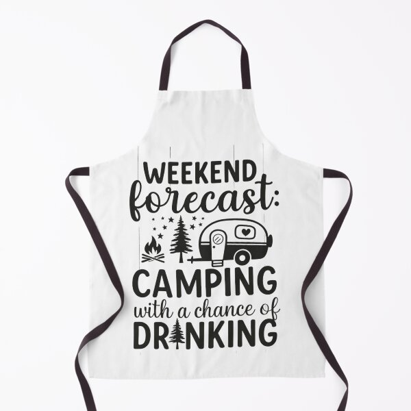 Item preview, Weekend Forecast: Camping with a Chance of Drinking – Funny Camping & RV Lover Design designed and sold by Palette & Hue.