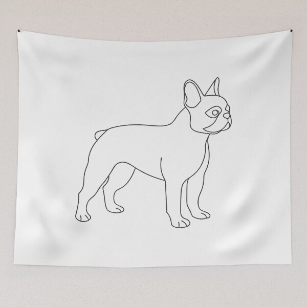 Item preview, French Bulldog Elegant Line Art Gift designed and sold by OneLine Studio.