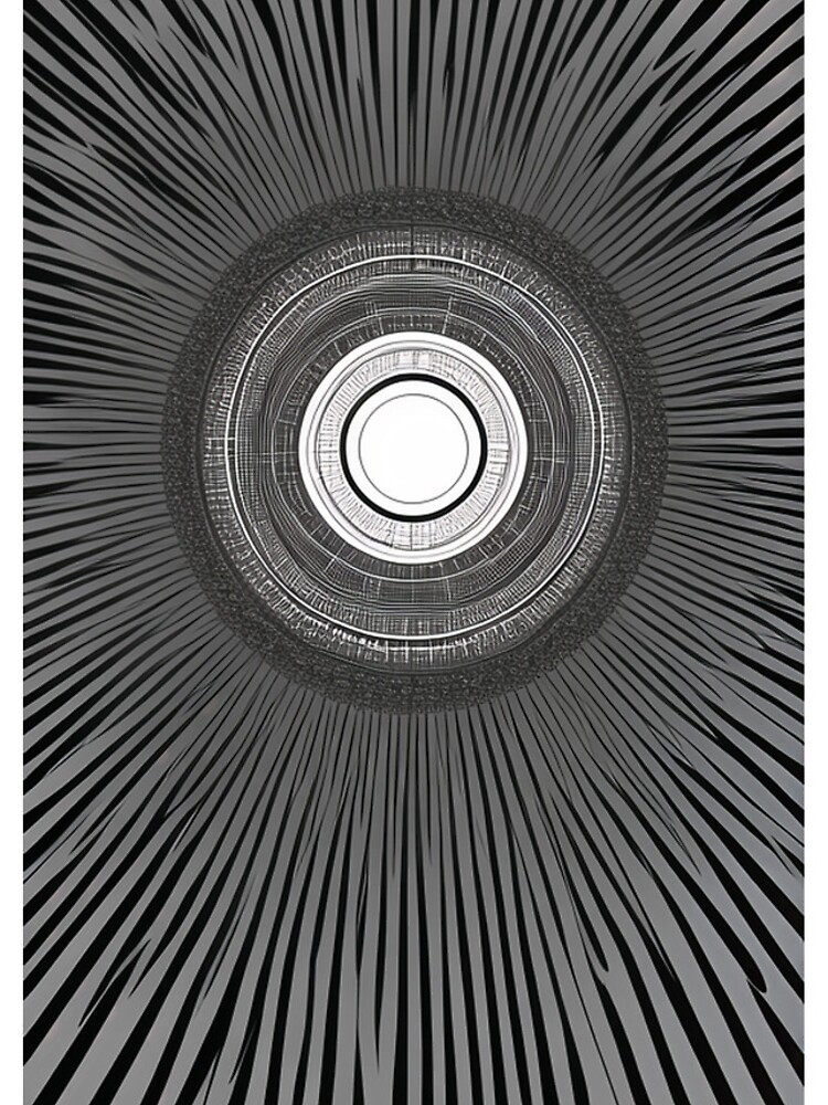 Thumbnail 4 of 4, iPhone Case, Abstract Art - Radiating Pattern, Contemporary Geometric Minimalism designed and sold by Reverso-Design.