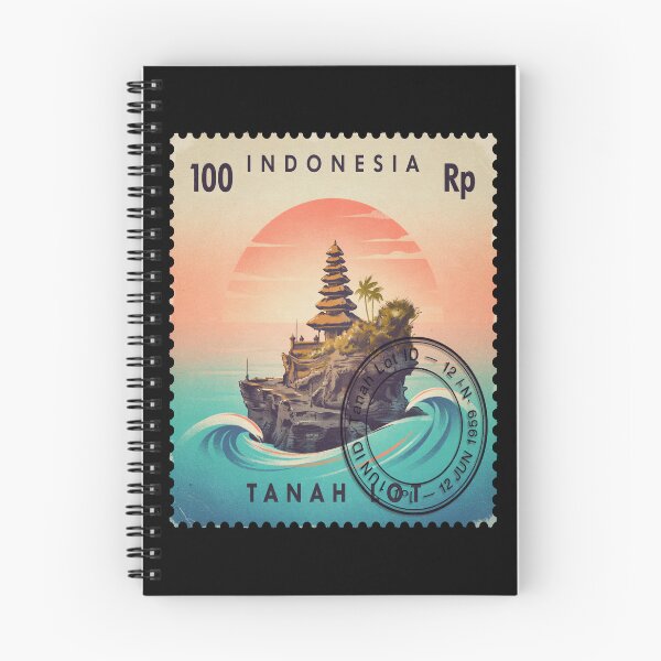 Item preview, Tanah Lot Bali Sea Temple Sunset Stamp Sticker designed and sold by stickercuffs.